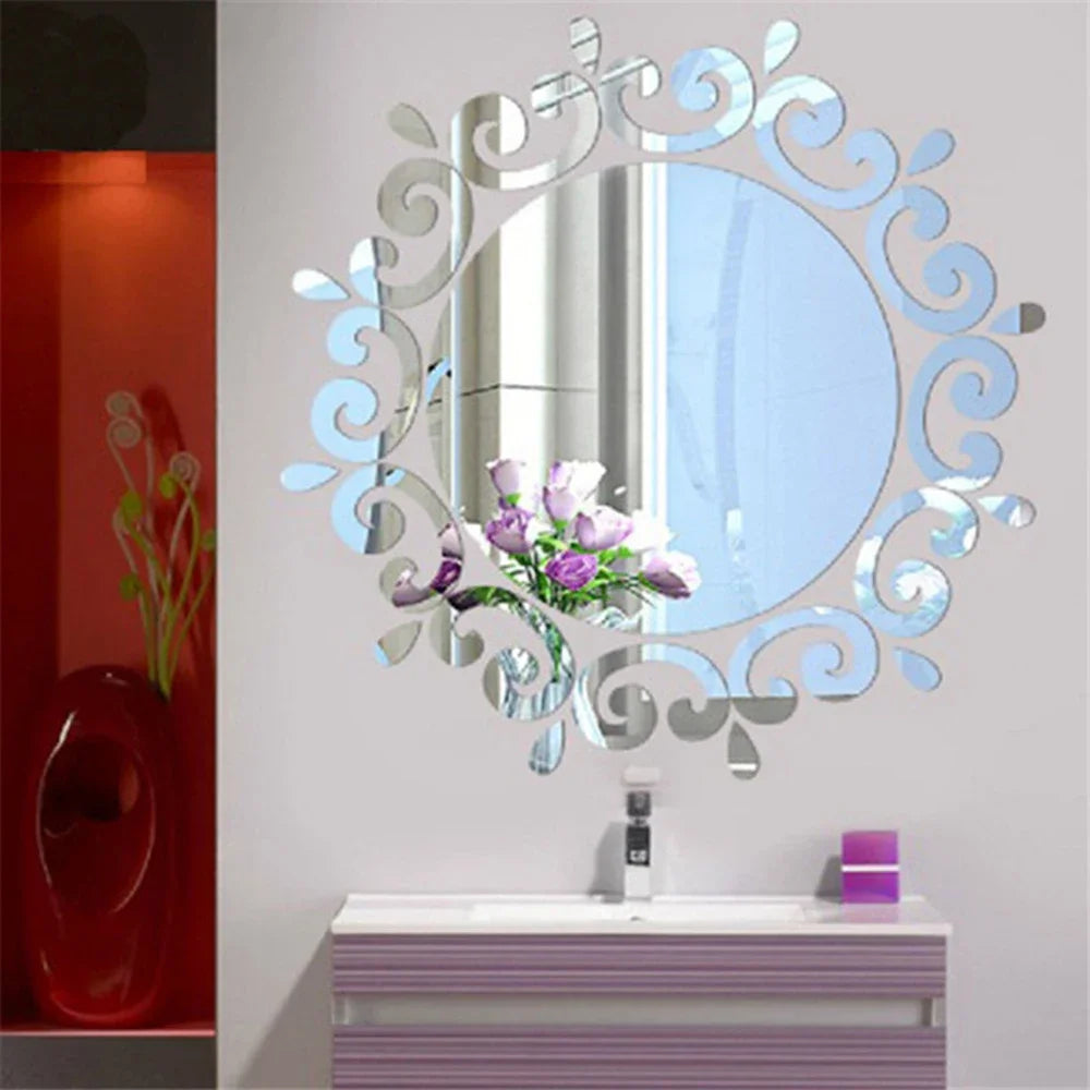 3D Acrylic Mirror Sticker Living Room