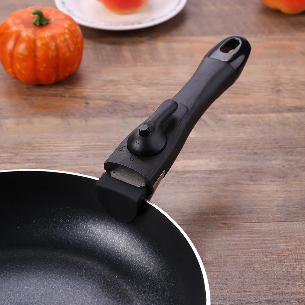 Removable and detachable frying pan handle