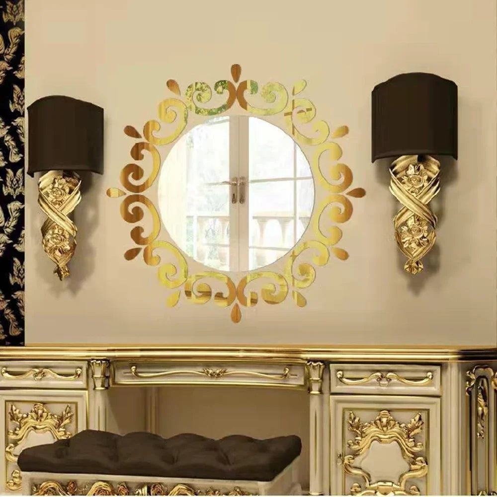 3D Acrylic Mirror Sticker Living Room